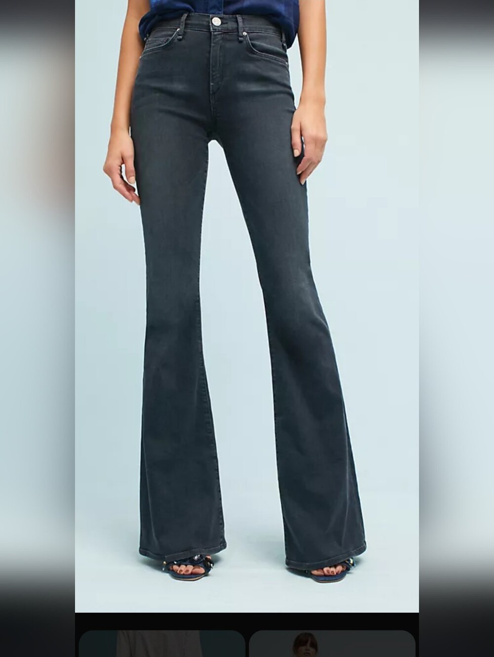 McGuire Denim Black High-Rise Wide-Leg Jeans